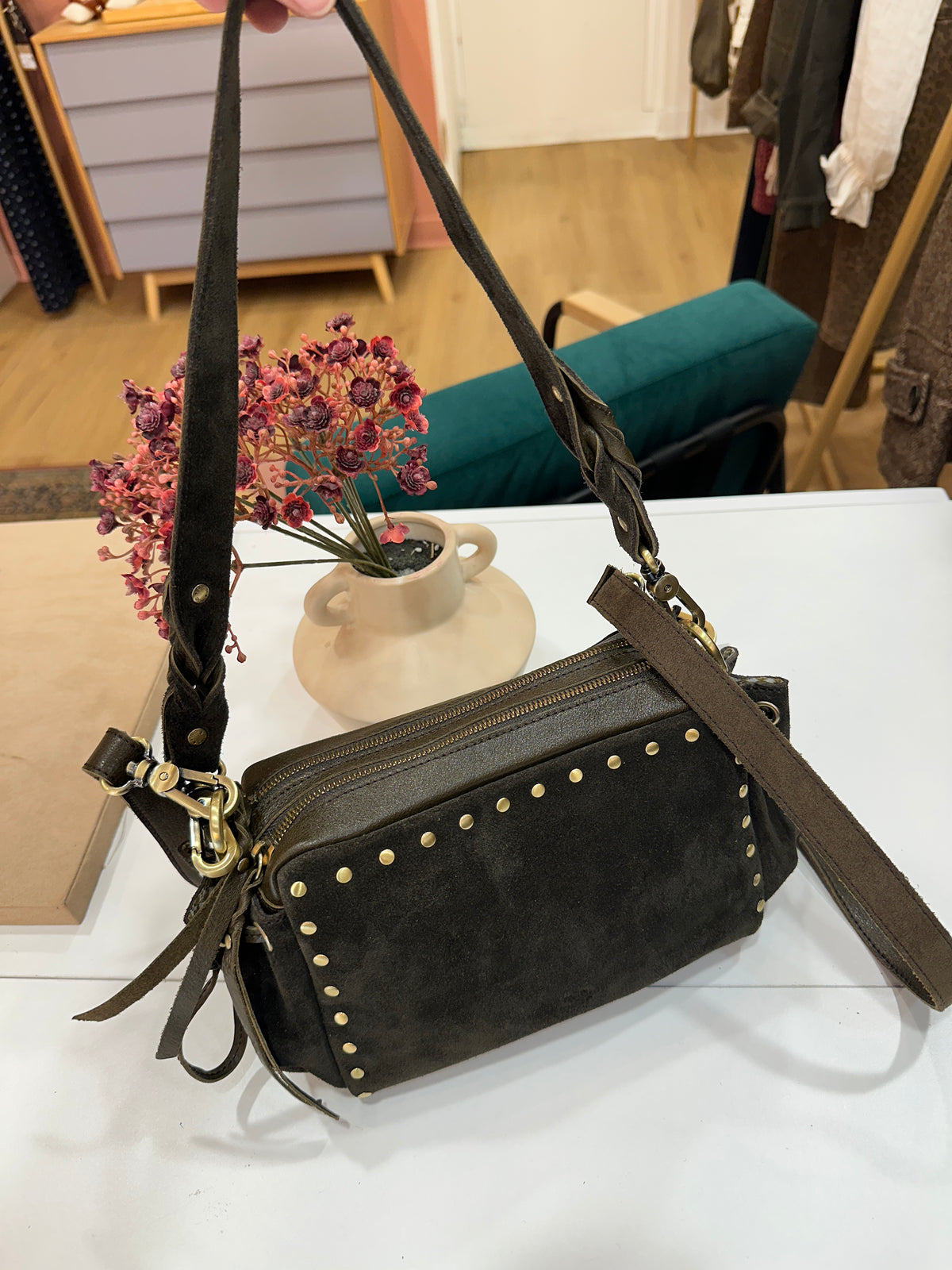 Zaza V Dark Khaki bag