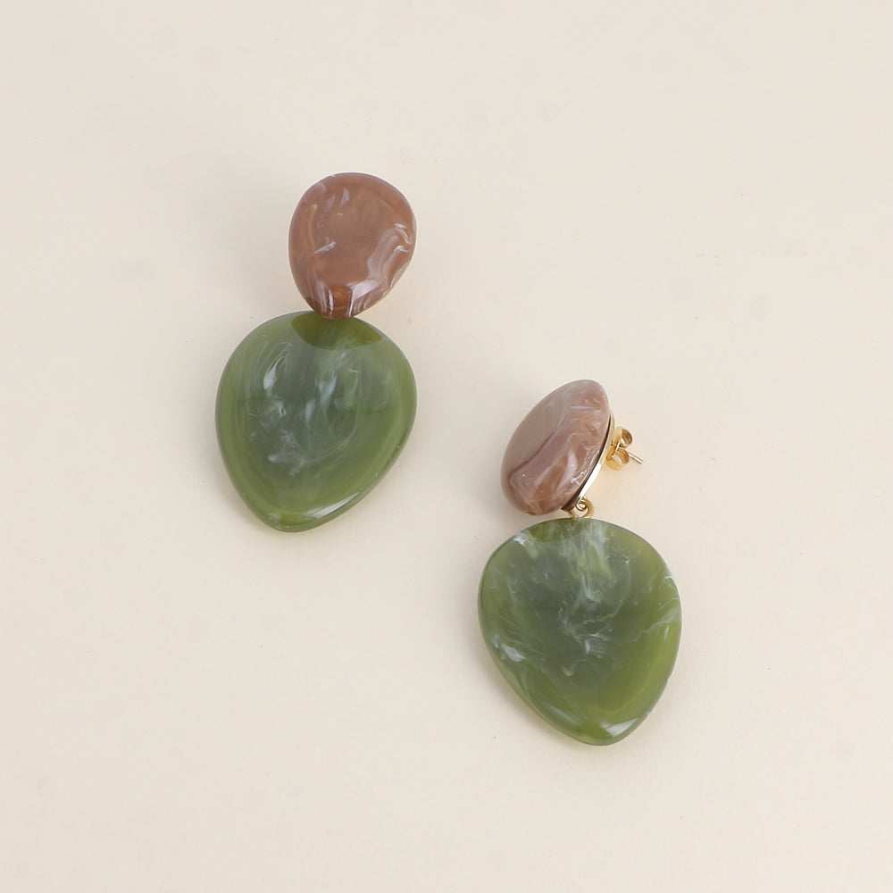 Boucles pendantes Orphéa - 2 pièces en résine
