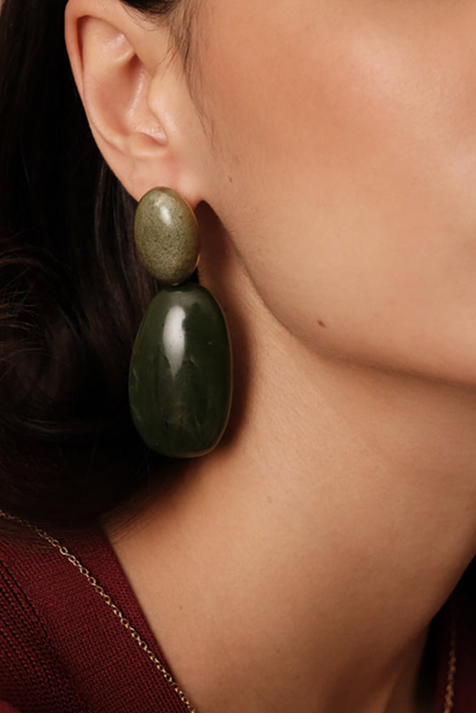 Boucles pendantes Soléandre - 2 pièces en résine