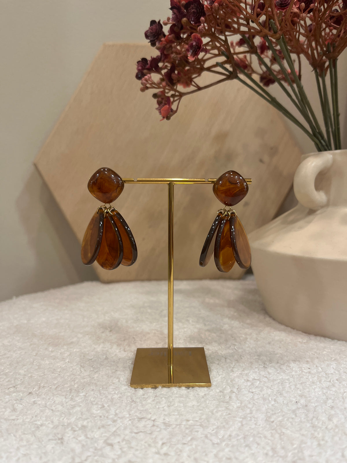 Boucles d'oreilles Petales – Kaki – Loëla