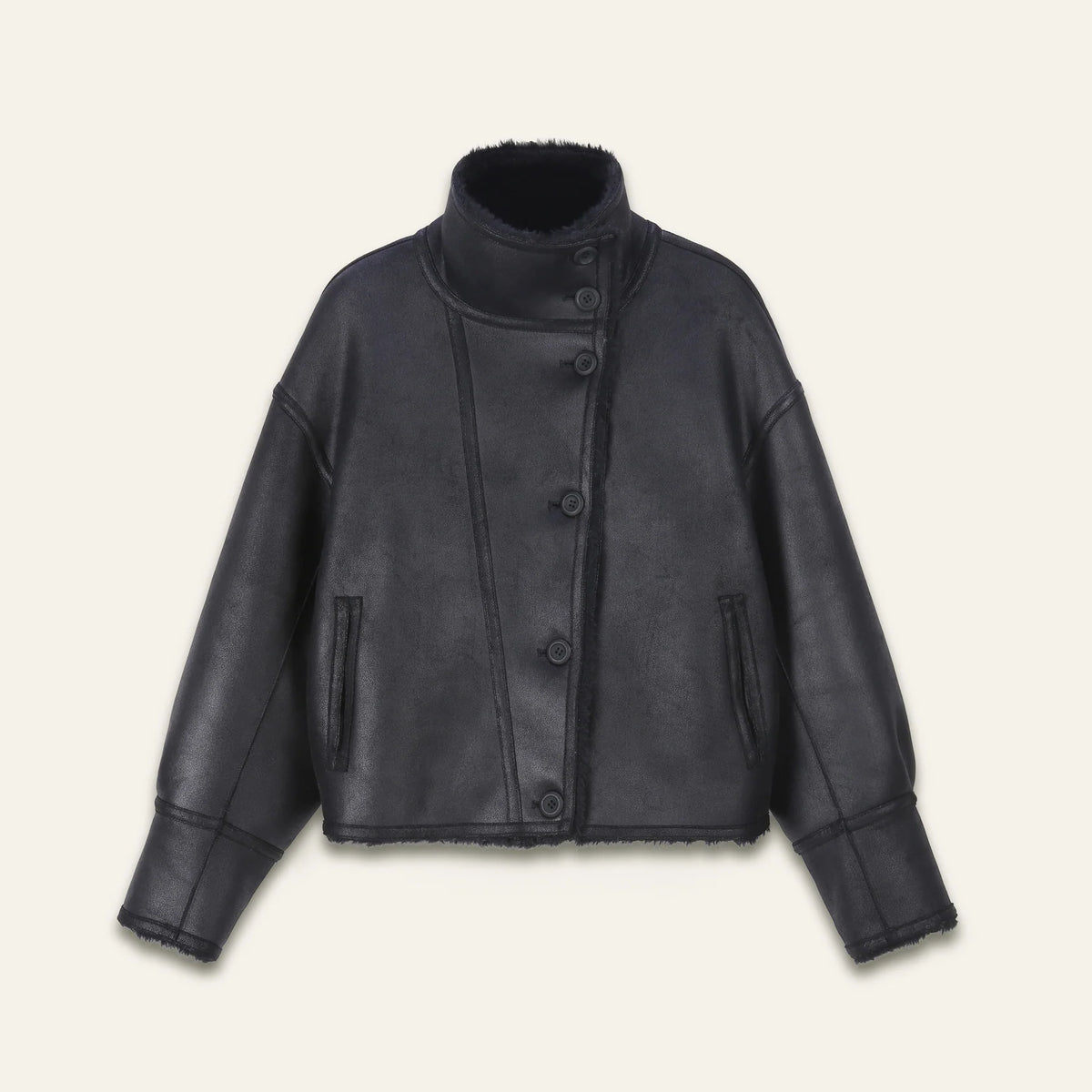 Veste col fausse fourrure Maegan