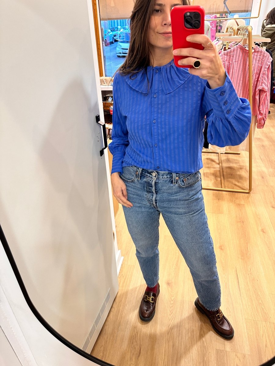 Blouse Elis BLEU - ATELIER EVENE Top