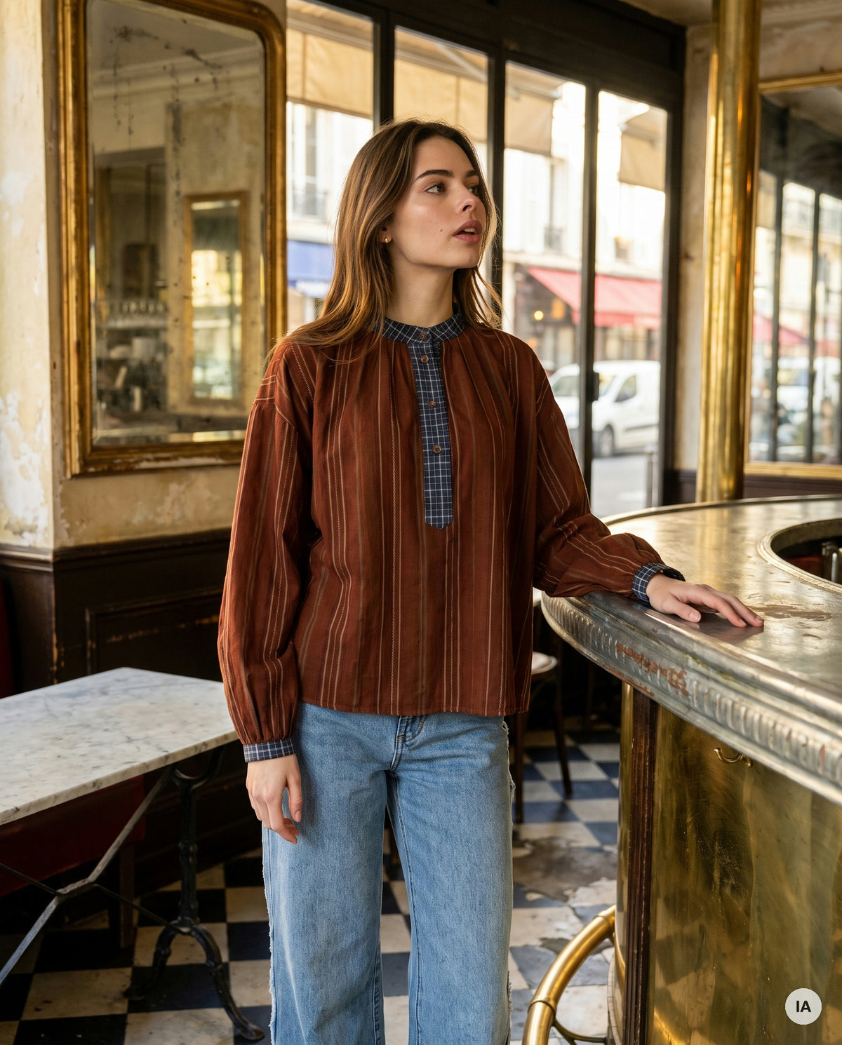 BLOUSE SERAFINA - W STUDIO Top — Image générée par IA