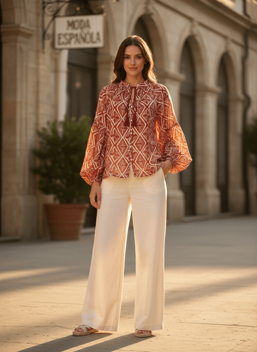 Blouse Solila RED - THE KORNER BLOUSE