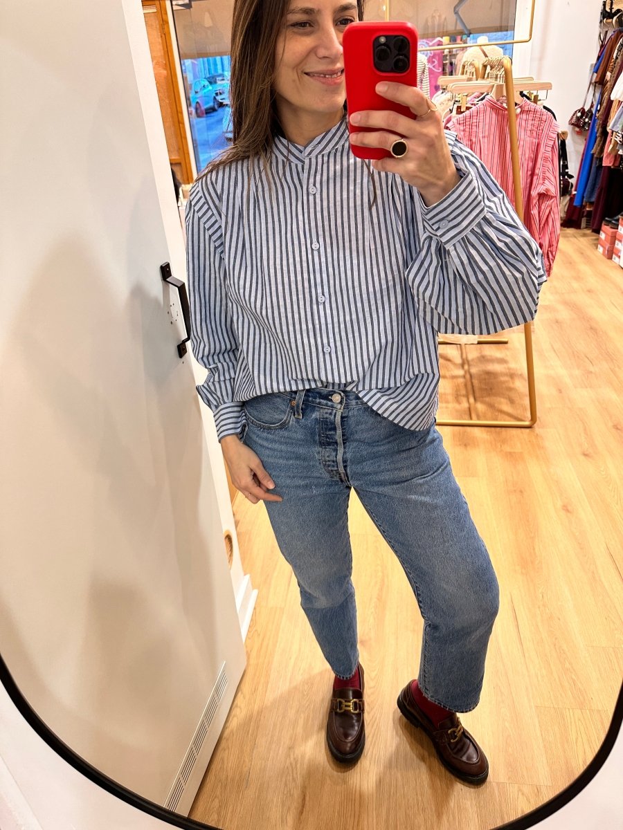 Chemise Agathe BLEU - YCOO Top