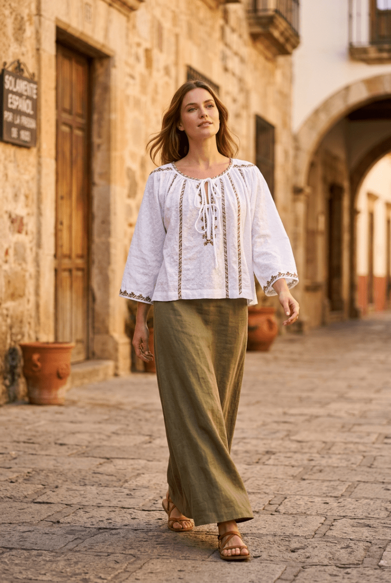 CHEMISIER COLLINE Blanc - RUE MAZARINE TOP