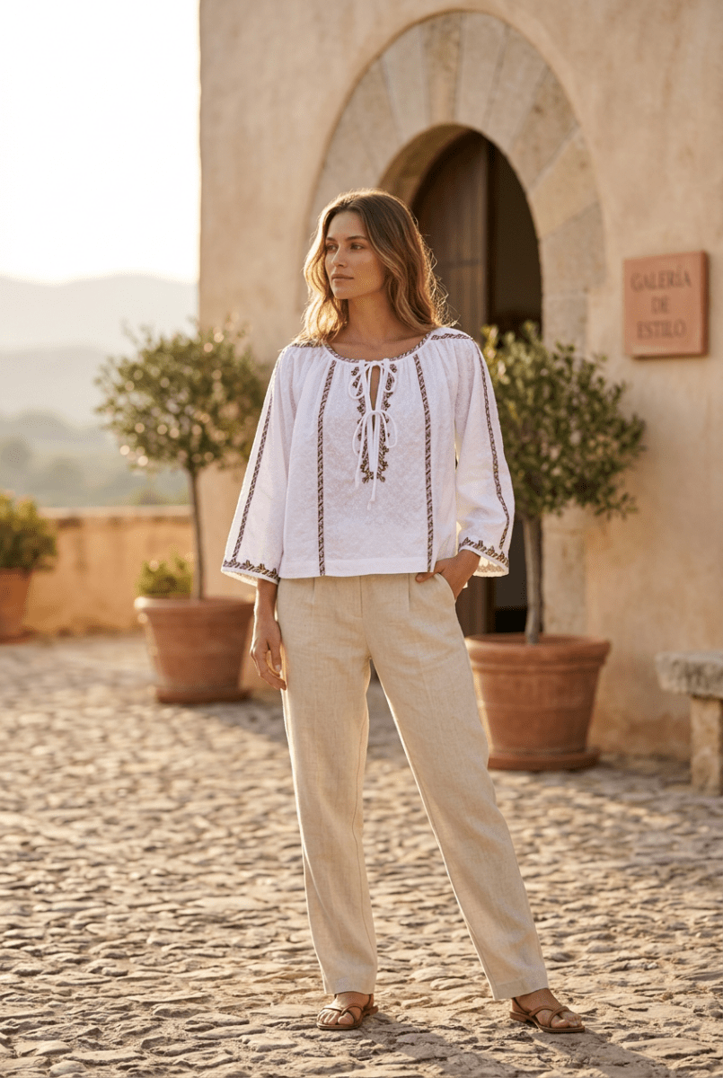 CHEMISIER COLLINE Blanc - RUE MAZARINE TOP