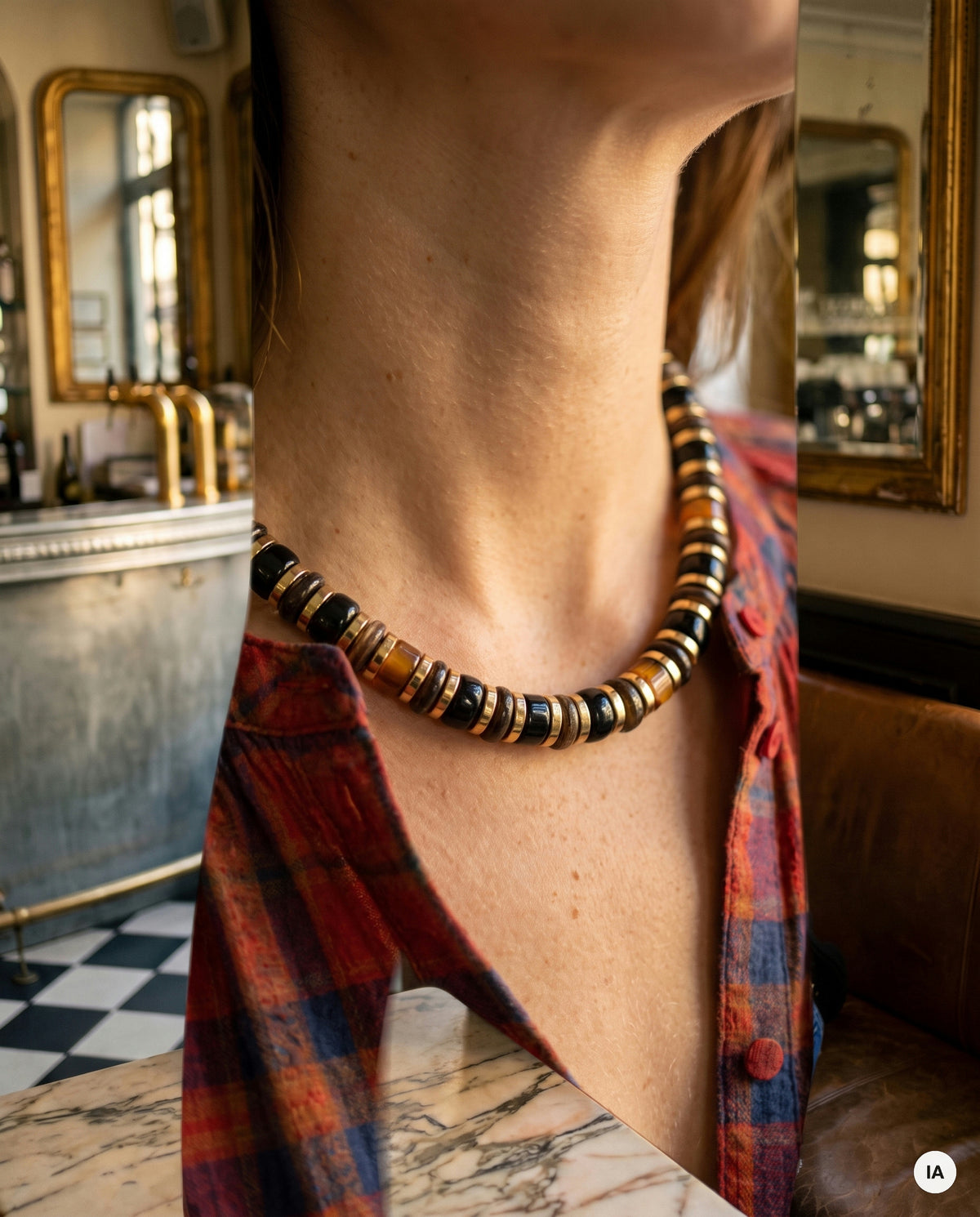 COLLIER BONAN NOIR - MILË MILA Collier — Image générée par IA
