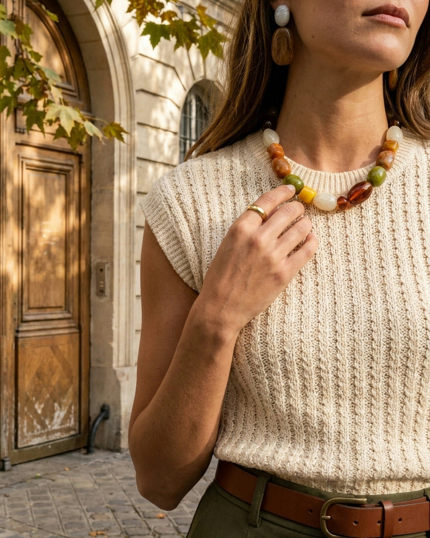COLLIER LENA VERT - BOHM Bague — Image générée par IA