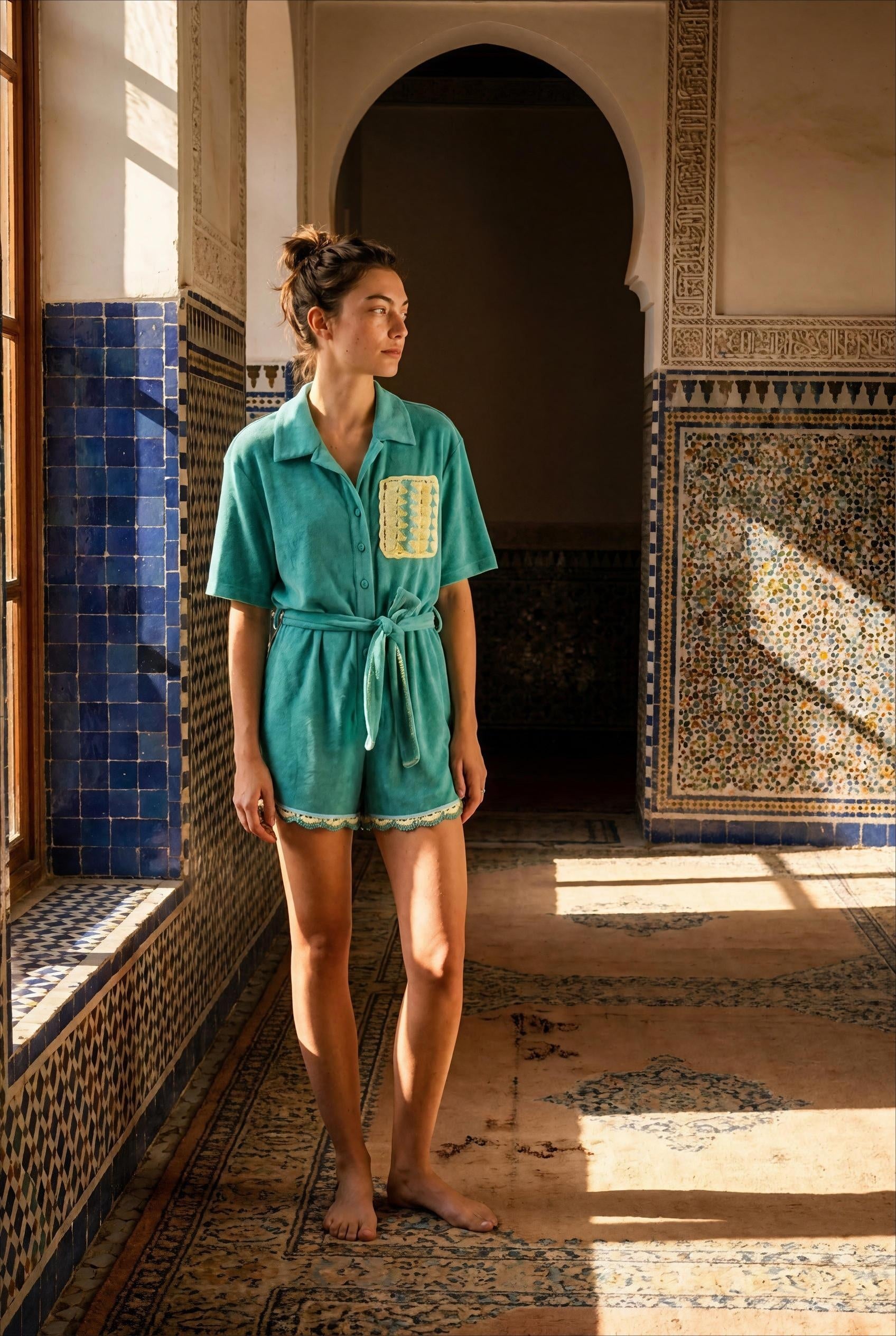 COMBI SHORT ILYAS TURQUOISE - ORFEO COMBI