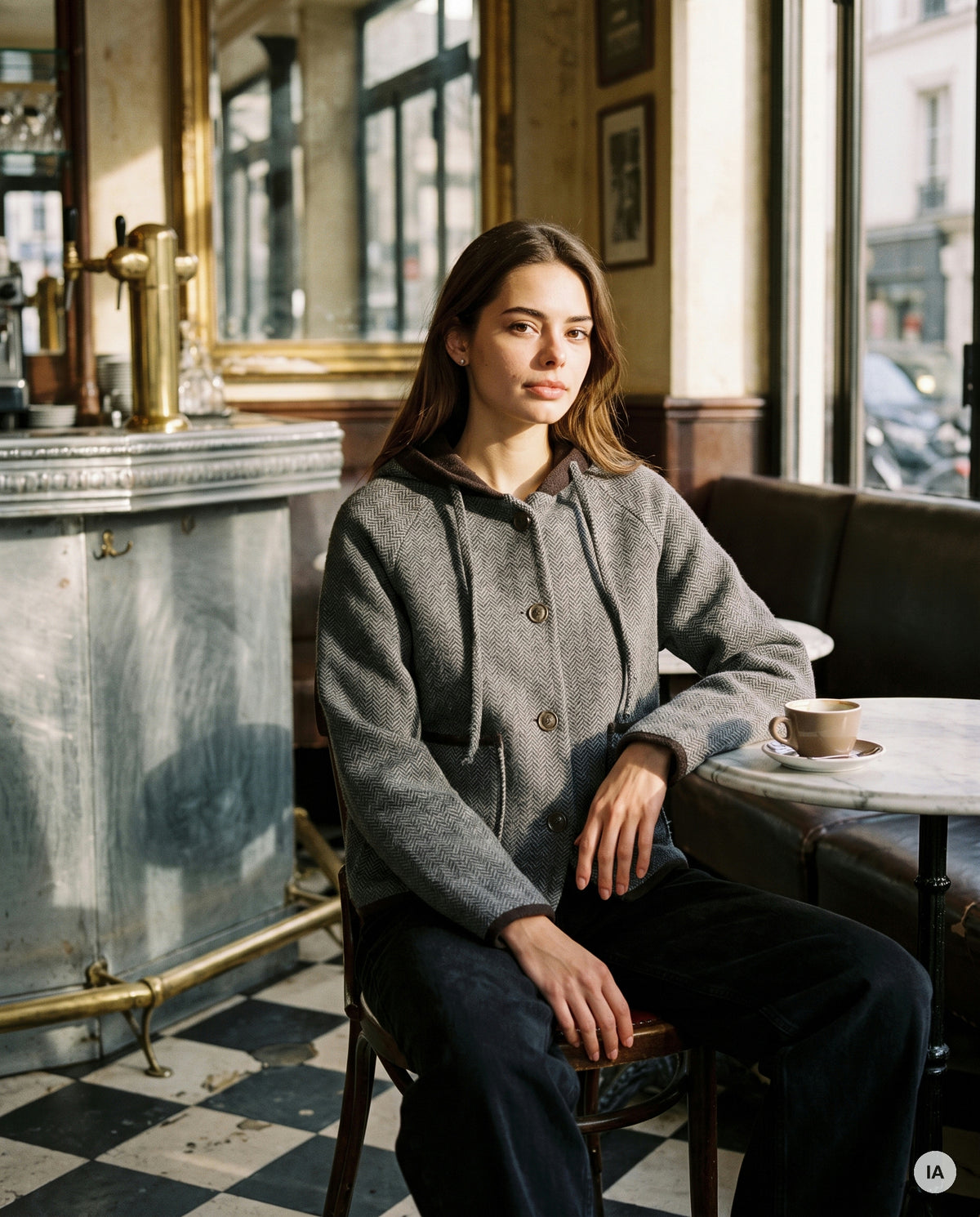 GILET BRISEIS CARBONNE - ORFEO PULL — Image générée par IA