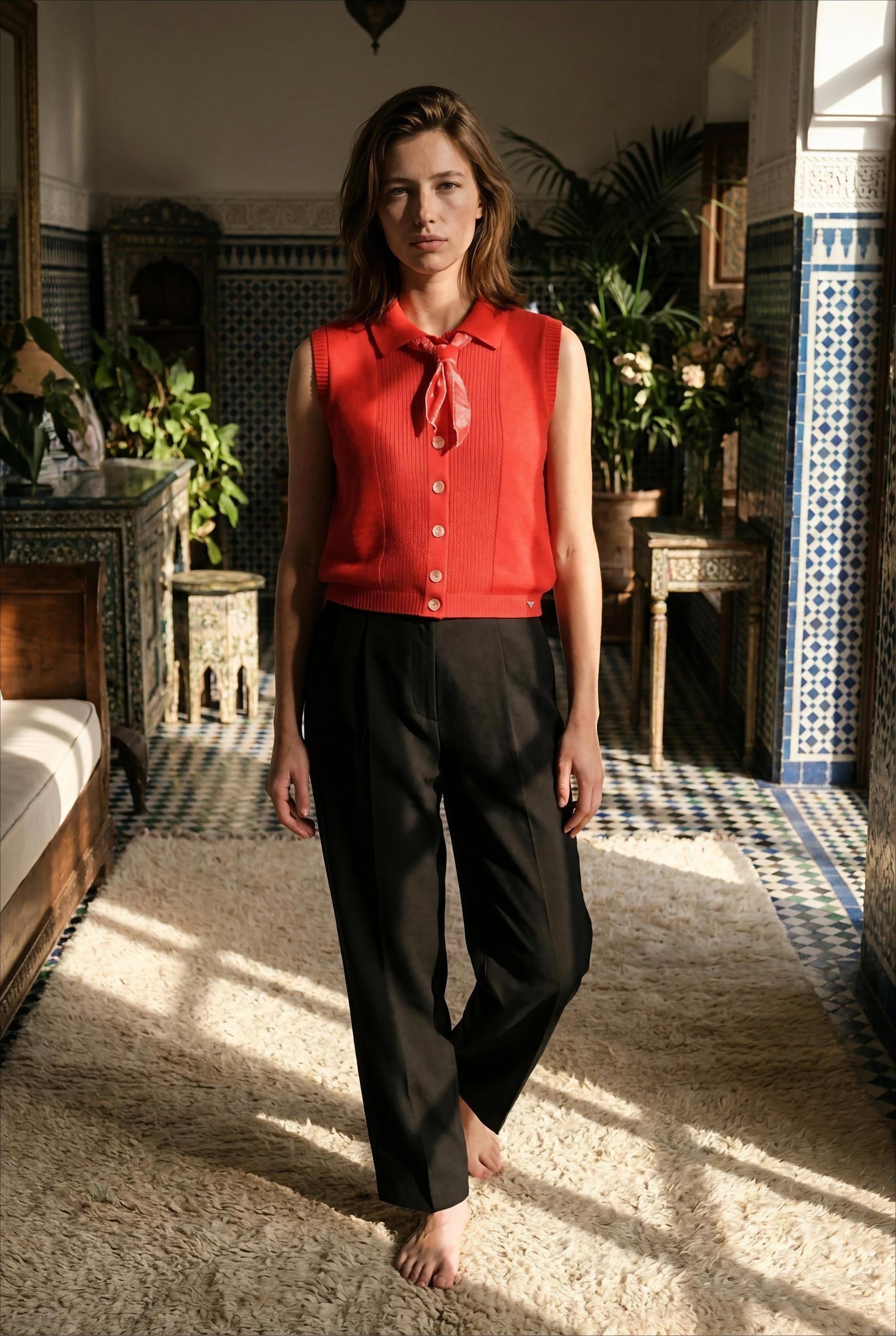 GILET DAVIS ROUGE - ORFEO T-SHIRT
