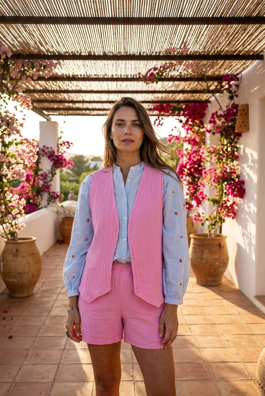 GILET MARBELLA ROSE - ARTY BLUSH Gilet