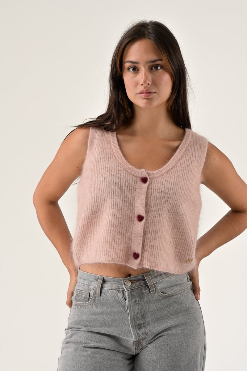 GILET ORIANE ROSE - ORFEO GILET