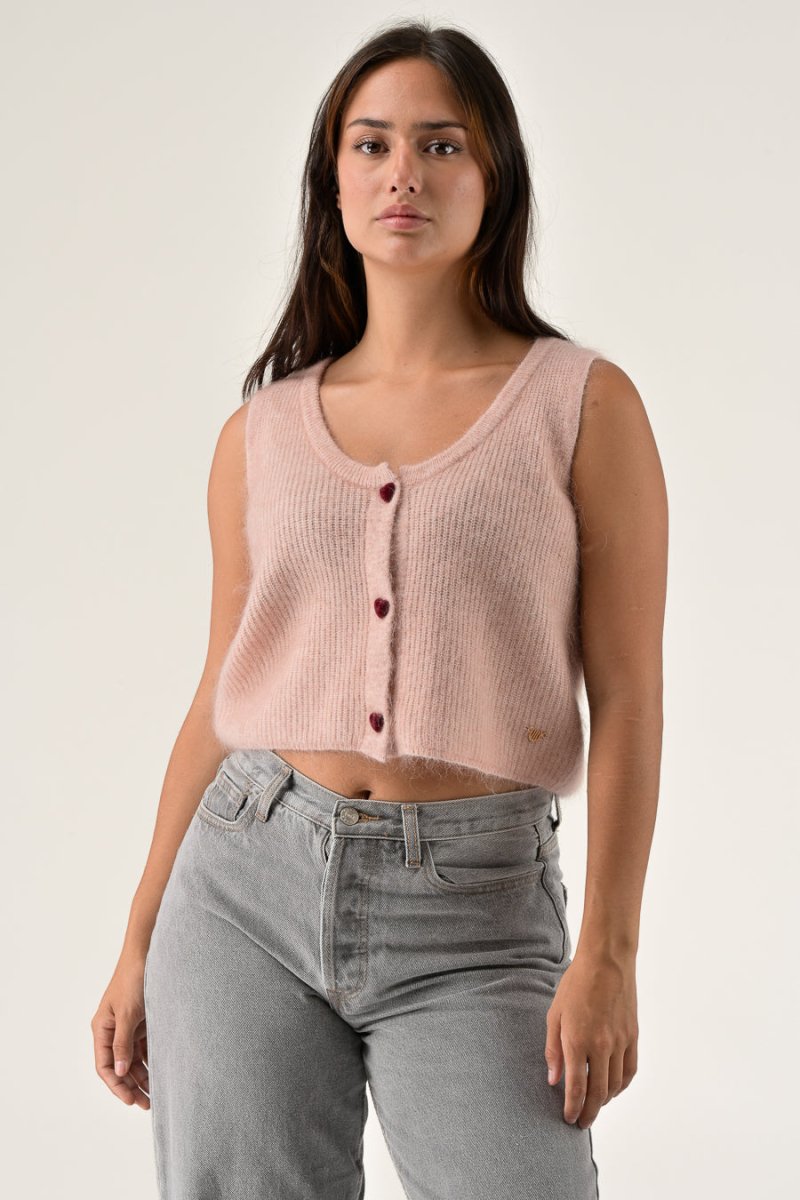 GILET ORIANE ROSE - ORFEO GILET