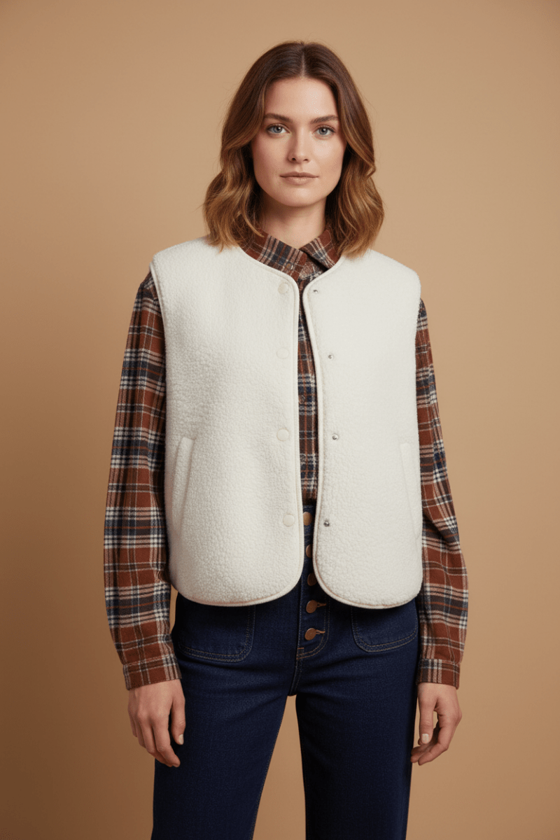 Gilet Perrine ECRU - CHARLIOR Gilet