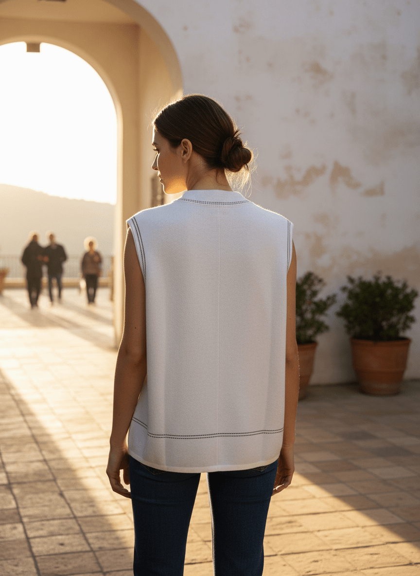 GILET TOMETTE ECRU - ADORE GILET