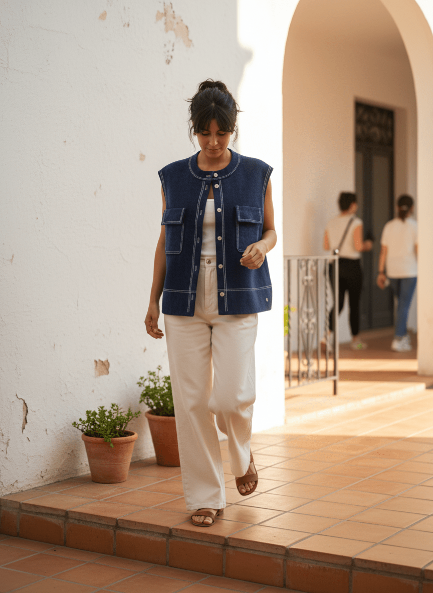 GILET TOMETTE NAVY - ADORE GILET
