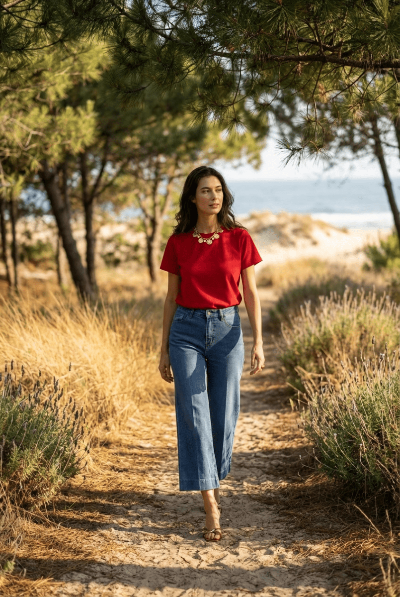 Jean Cropped Wide - Windy DENIM - ORAIJE Pantalon
