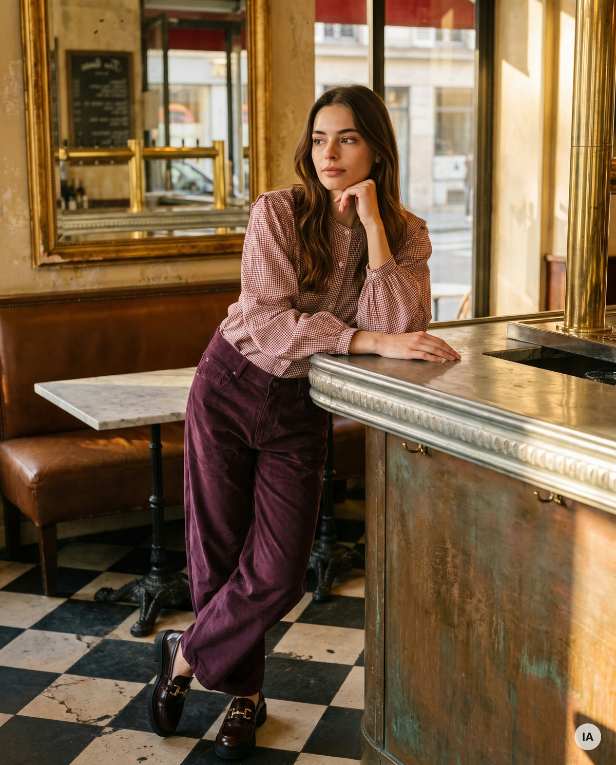 JEANS GRAYSON BORDEAUX - ORFEO Jeans — Image générée par IA