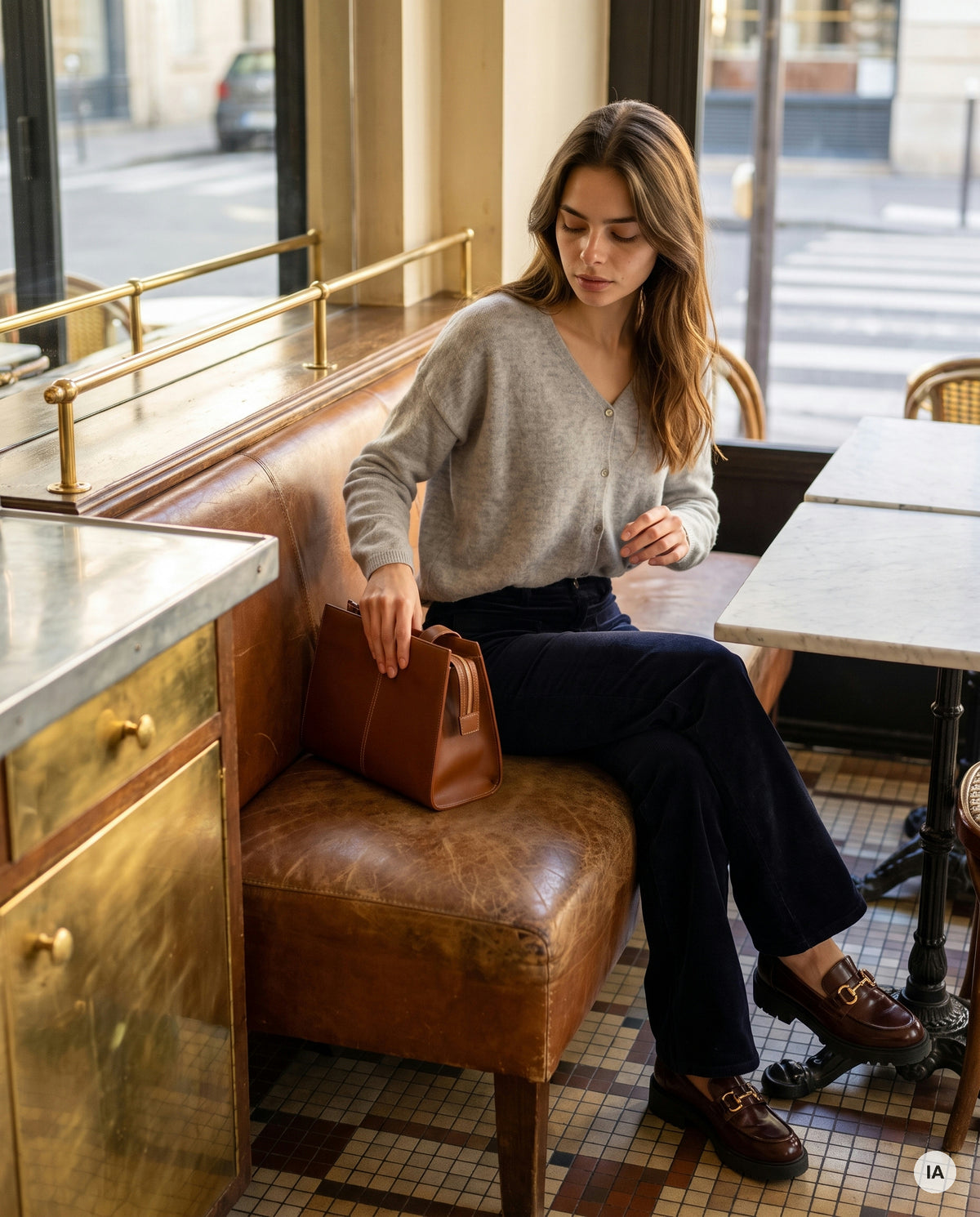 PANTALON CANELLE NAVY - ORFEO Pantalon — Image générée par IA