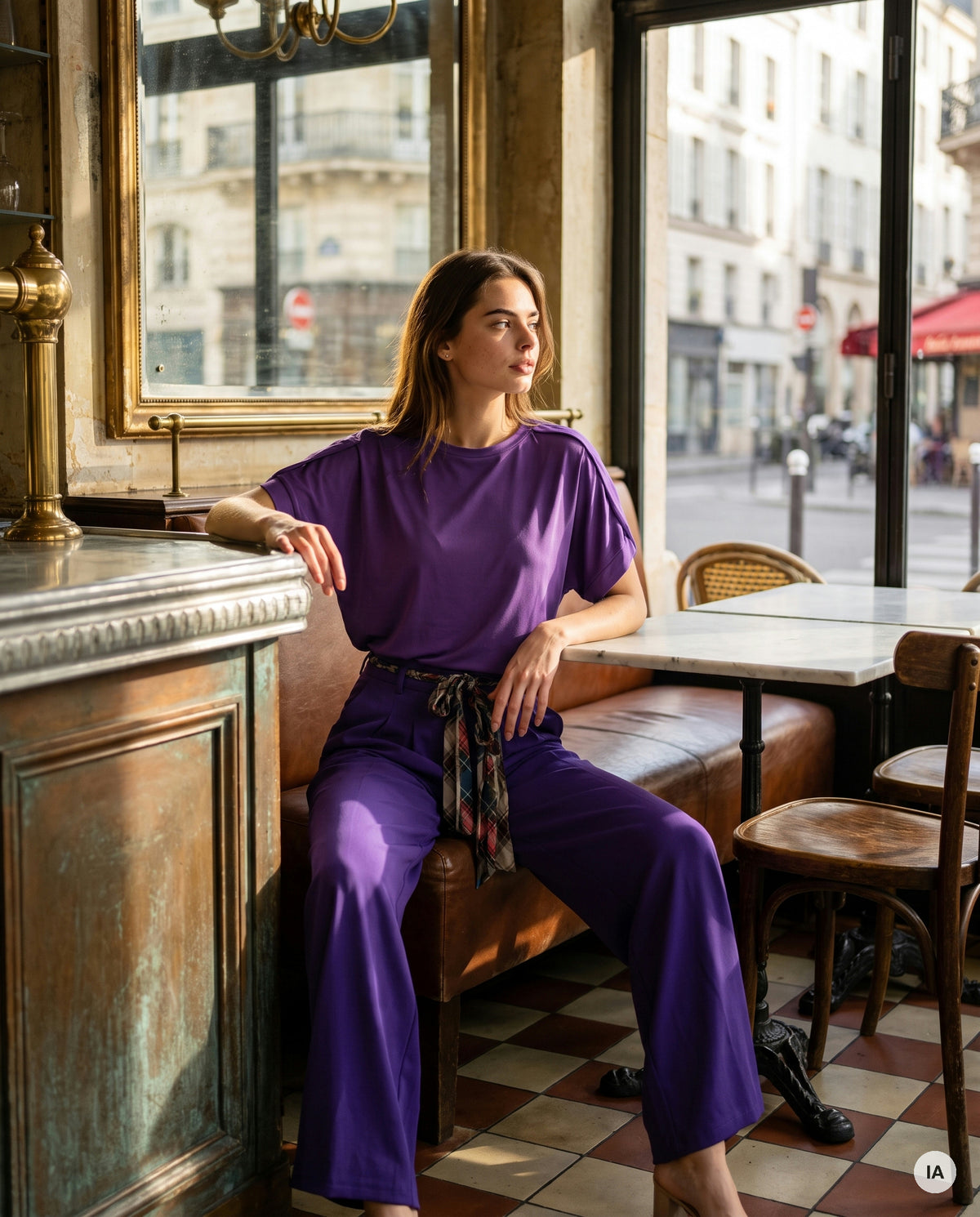 PANTALON CHARLIE VIOLET - ORFEO Pantalon — Image générée par IA