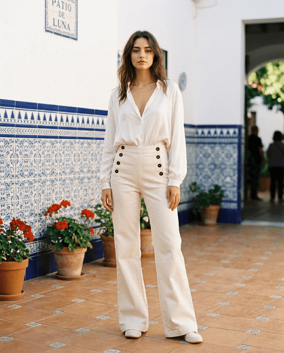 Pantalon Erika IVOIRE - YCOO Pantalon