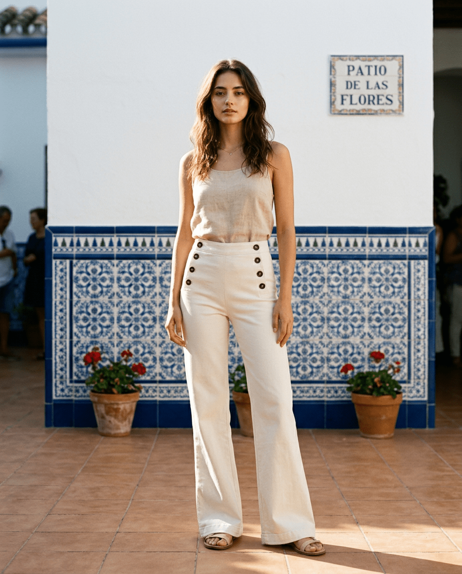 Pantalon Erika IVOIRE - YCOO Pantalon