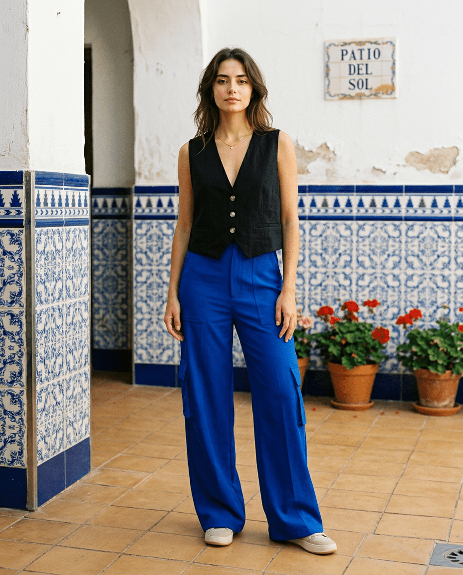 Pantalon Pakyla BLEU ELETRIC - ANGE Pantalon