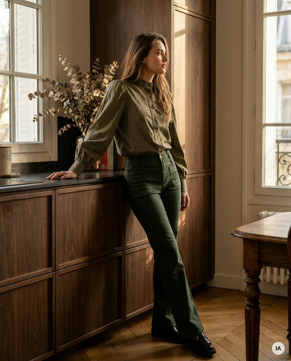 PANTALON SONNY KAKI - LA PETITE ETOILE Pantalon — Image générée par IA