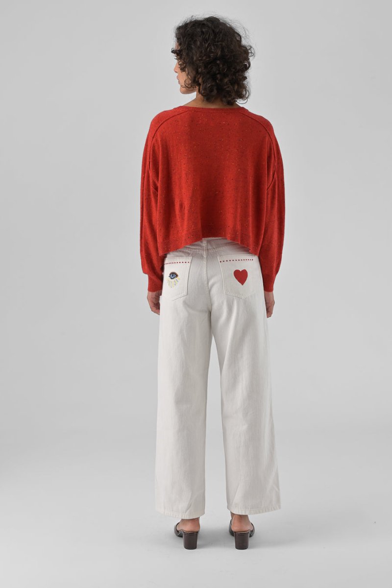 PANTALON VINCIANE ECRU - ORFEO PANTALON
