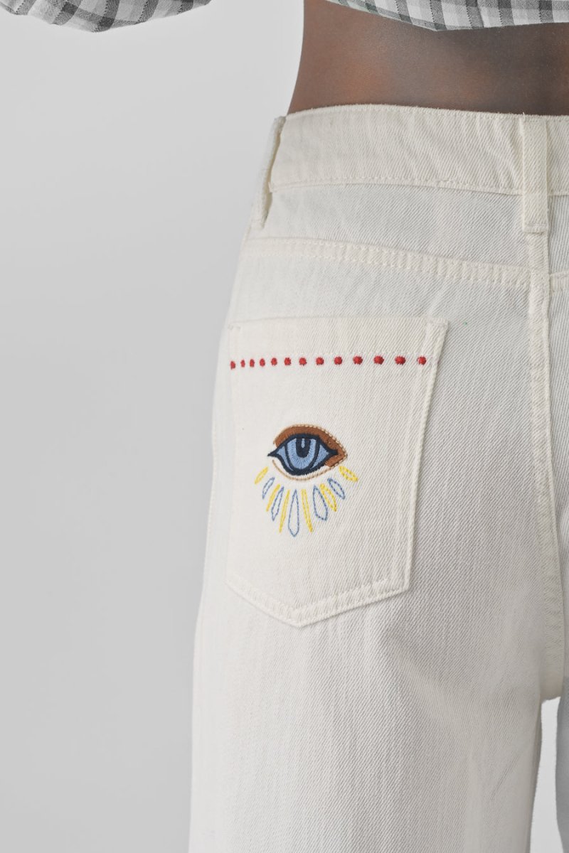 PANTALON VINCIANE ECRU - ORFEO PANTALON