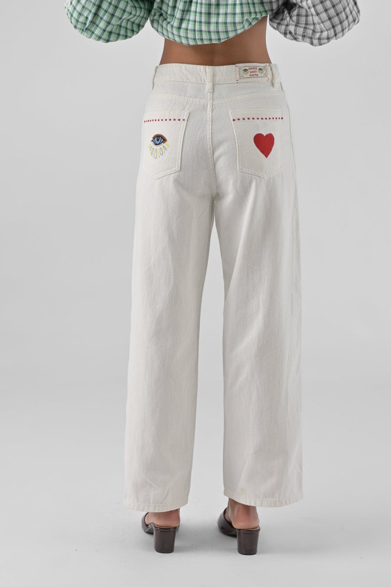 PANTALON VINCIANE ECRU - ORFEO PANTALON
