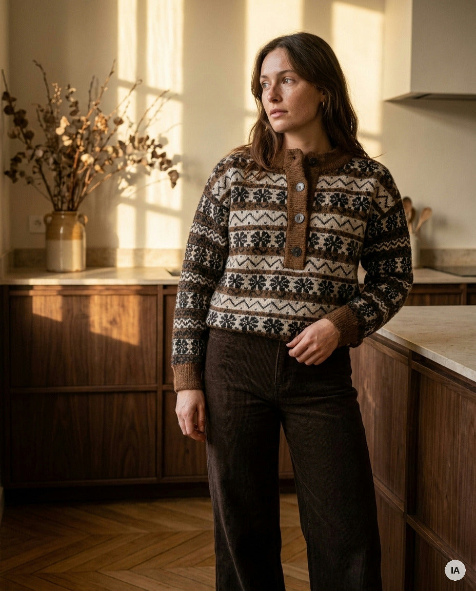 PULL ADELIE CHOCOLAT - ORFEO PULL — Image générée par IA