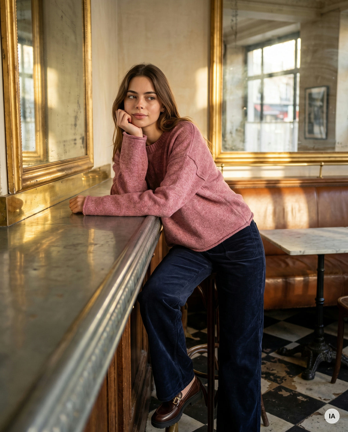 PULL CHILL VIEUX ROSE - MINUIT DOUZE Pull — Image générée par IA