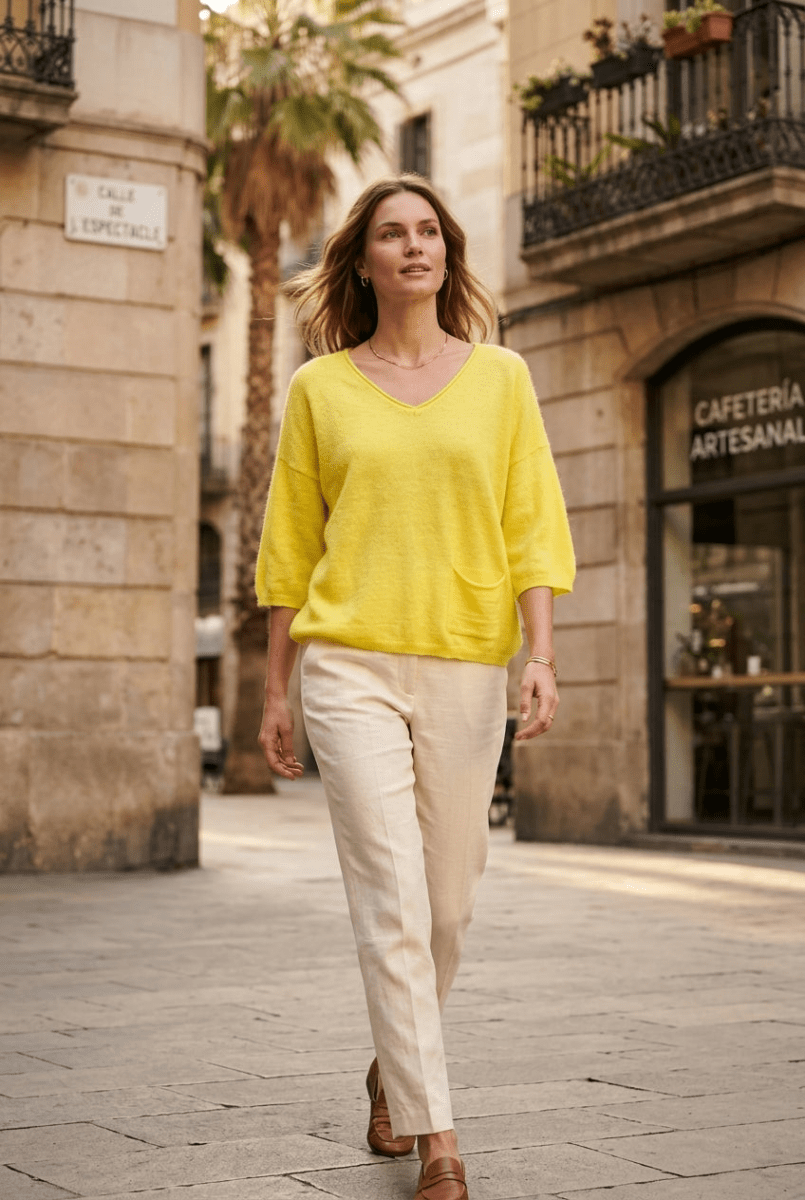 PULL IDA Jaune - RUE MAZARINE PULL