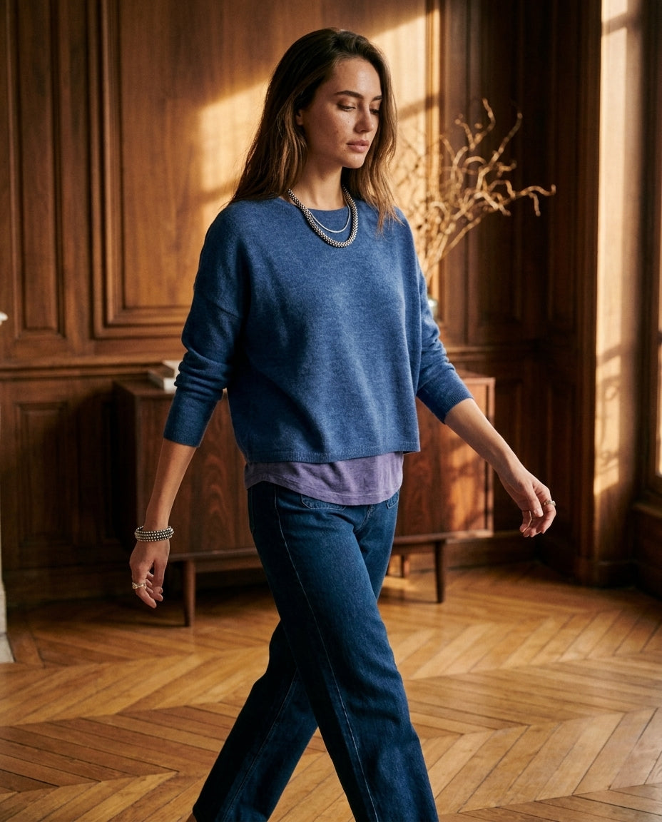 PULL LIVIA DENIM - MINUIT DOUZE PULL