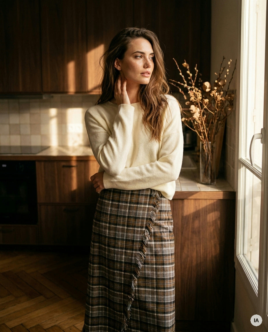 PULL LIVIA ECRU - MINUIT DOUZE Pull — Image générée par IA