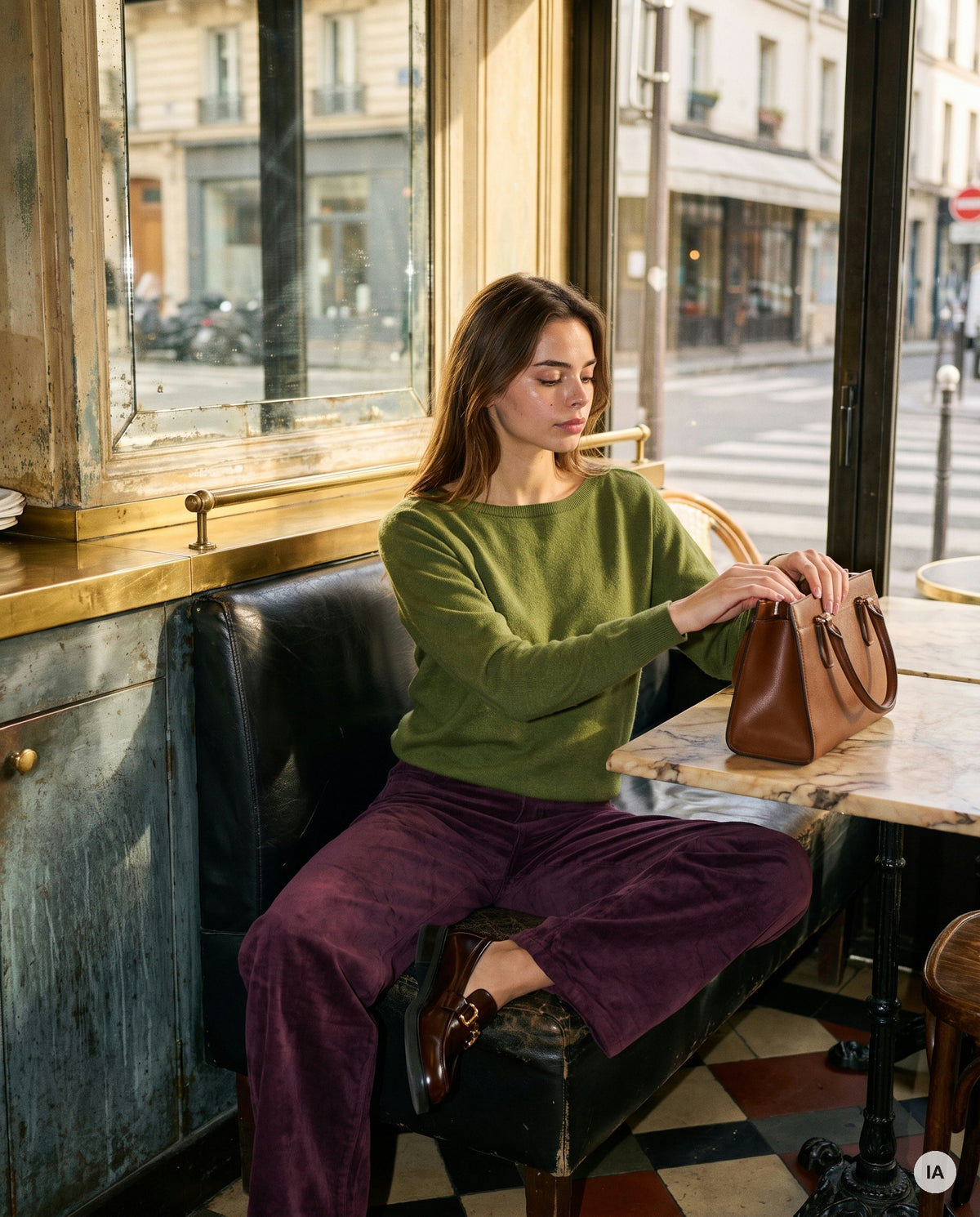 PULL THALITA KAKI - MINUIT DOUZE Pull — Image générée par IA