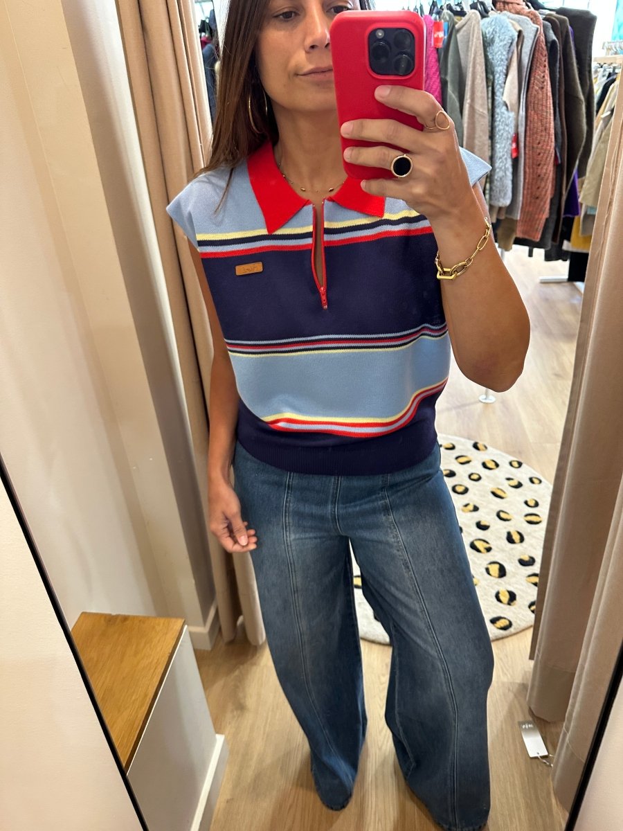 PULL ZOE RAYURES BLEUES - ADORE PULL