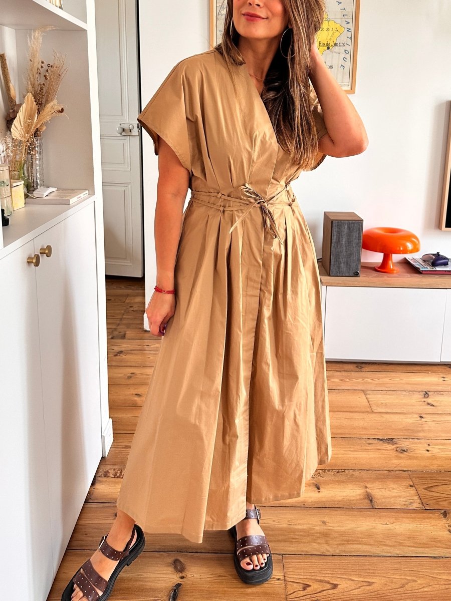 Robe Amelie CAMEL - OPULLENCE Robe