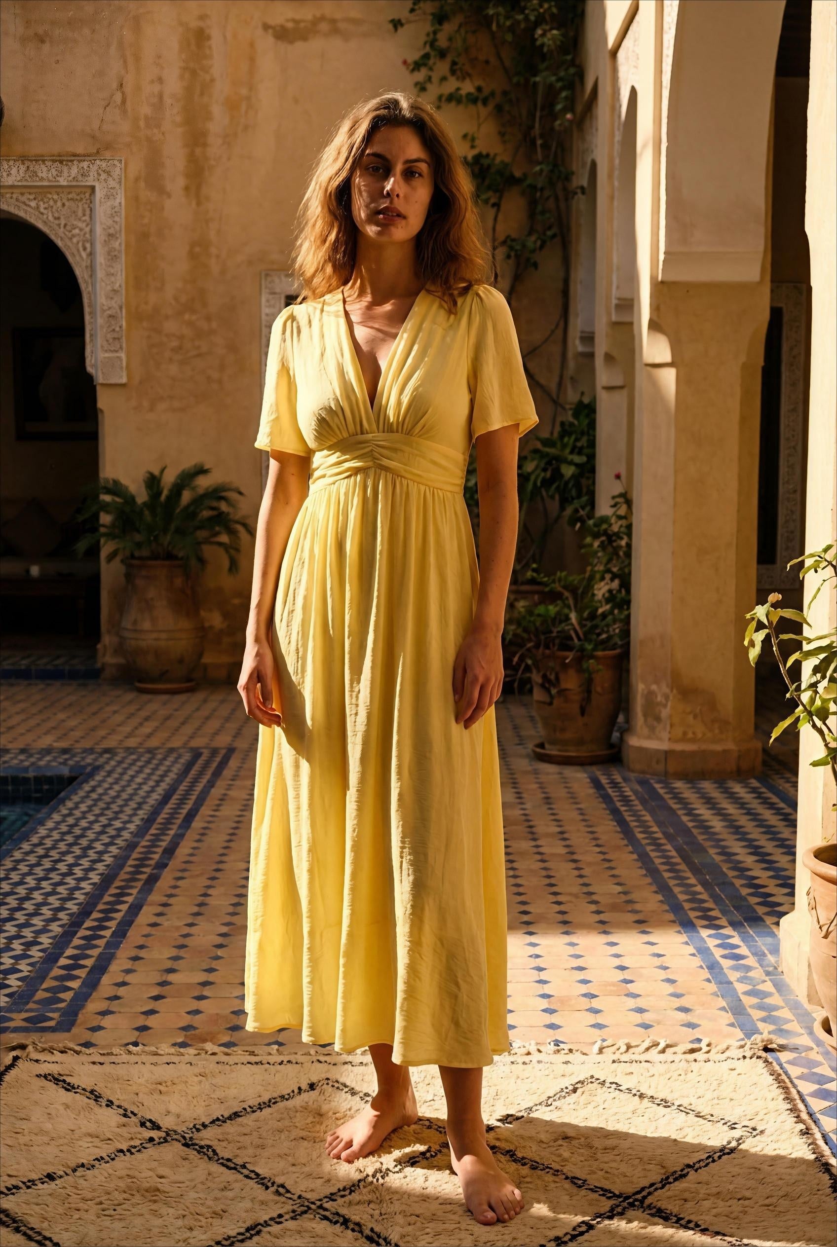 ROBE ANDALOU JAUNE - INSPIRATION STUDIO Robe