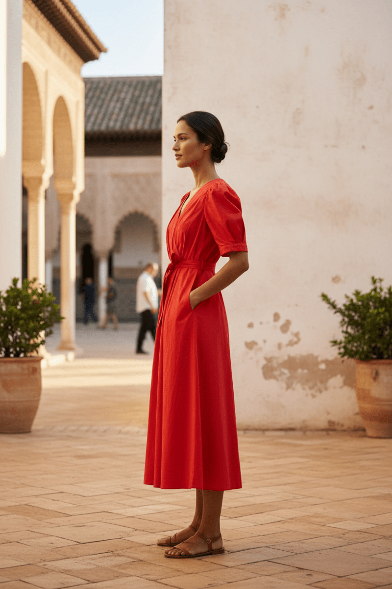 Robe Sylvie RED - THE KORNER Robe