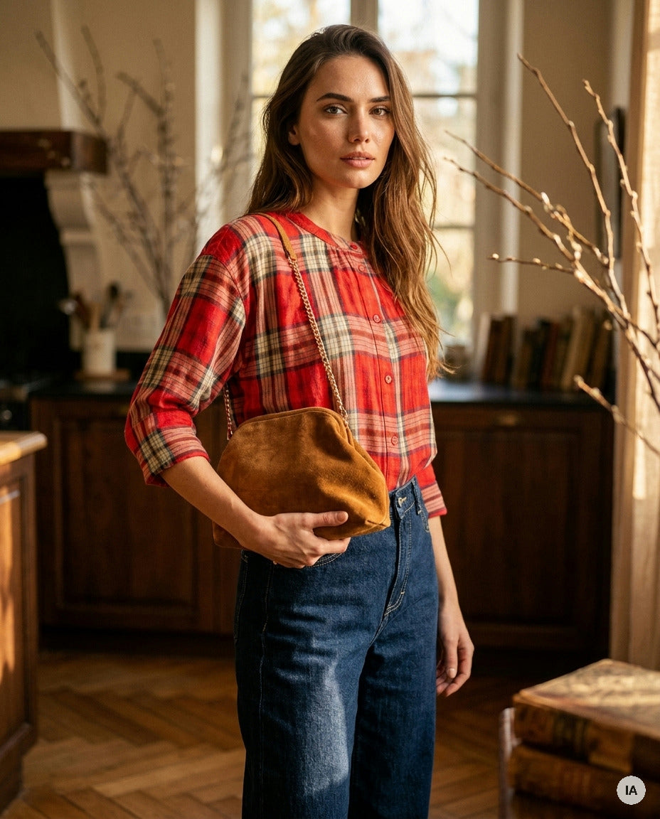 SAC BANDOULIERE EDGARD CAMEL - CINNAMON Sac à main — Image générée par IA