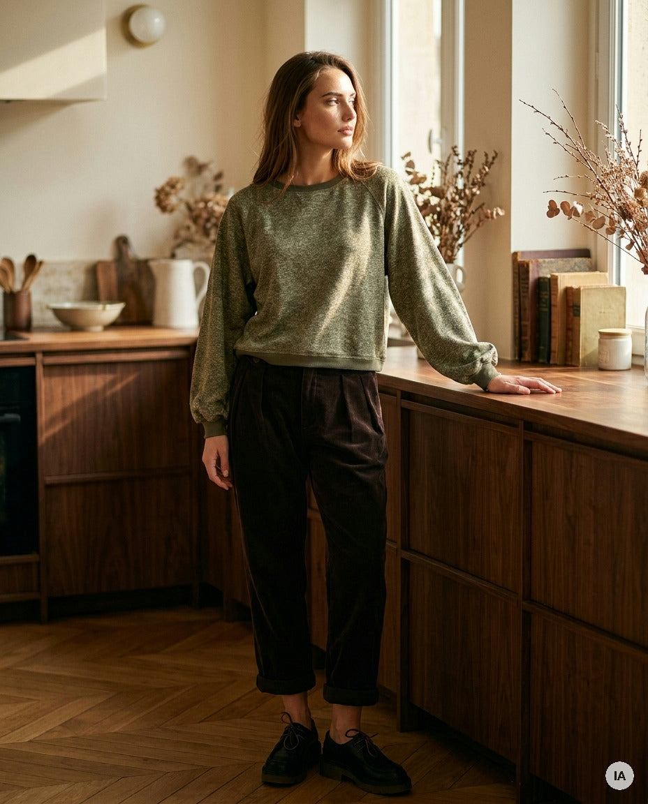 SWEAT HEALING KAKI - MINUIT DOUZE Sweat — Image générée par IA