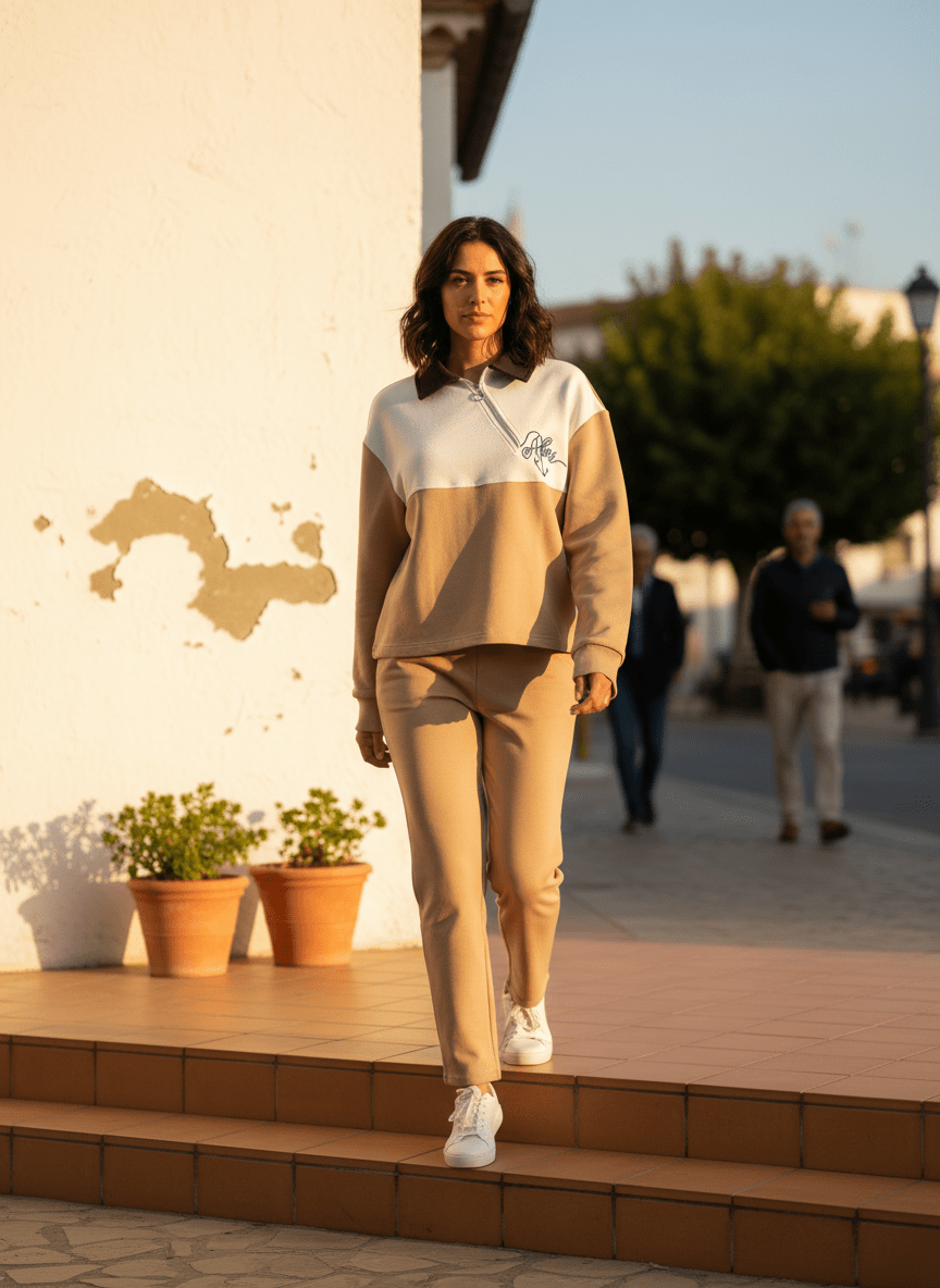 SWEAT ISAAK ECRU ET GREIGE - ADORE Sweat