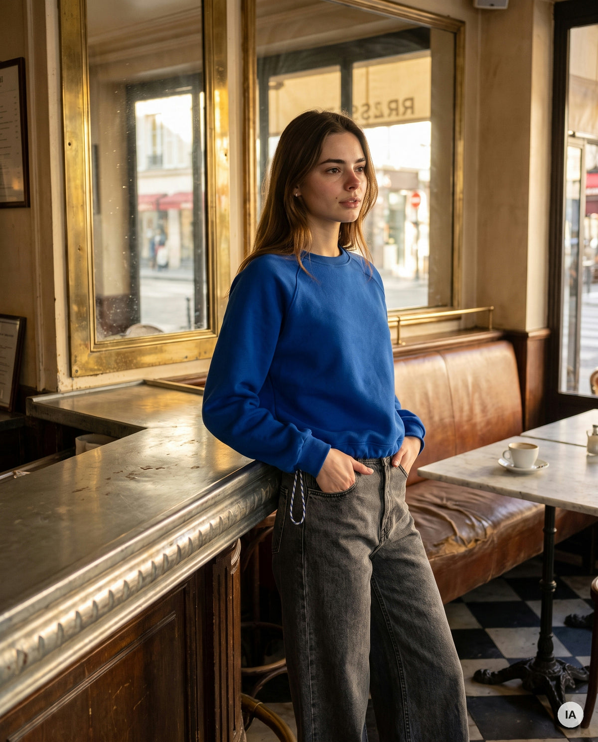 SWEAT TENDER BLEU - MINUIT DOUZE Sweat — Image générée par IA