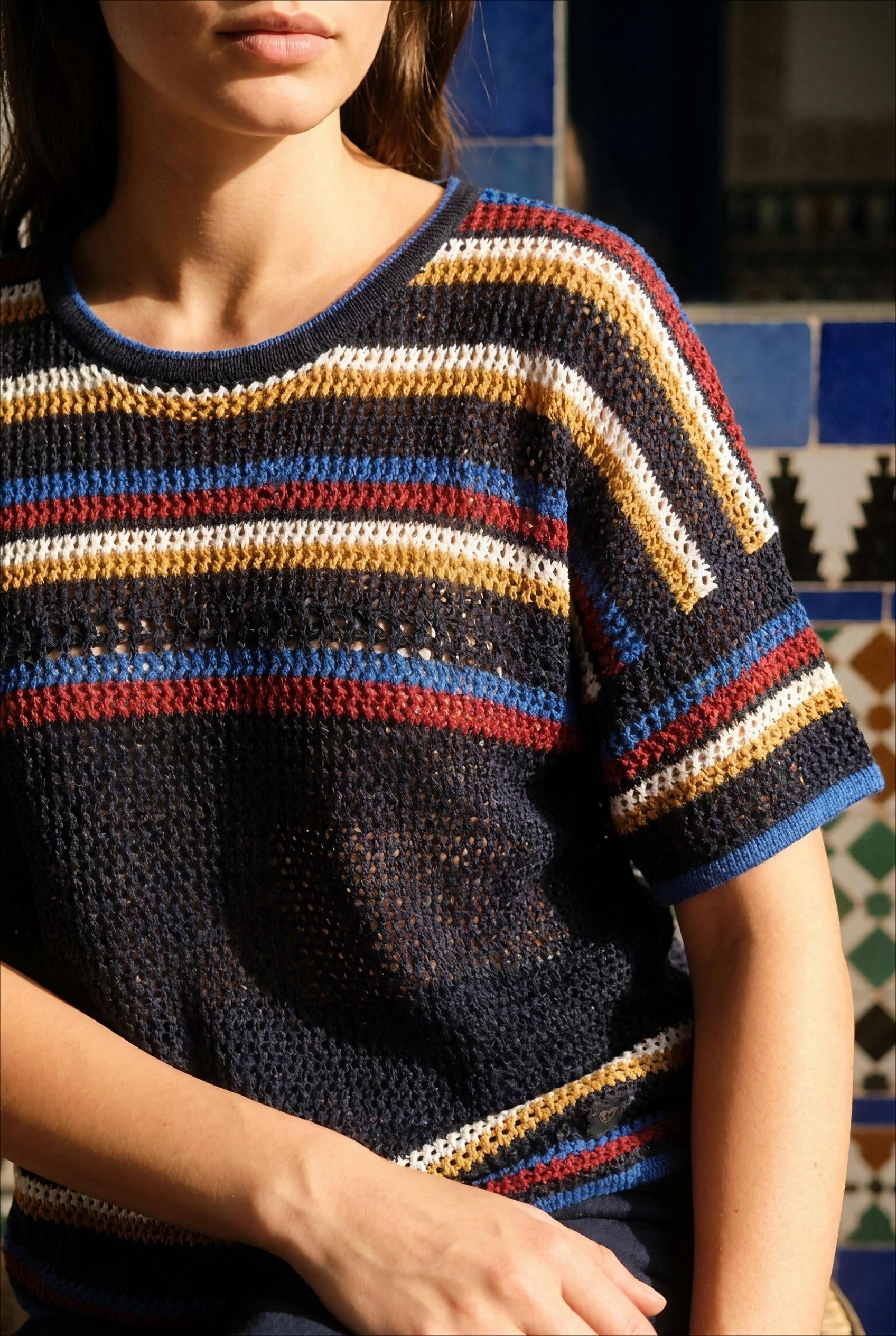 T-SHIRT KIARA NAVY - ORFEO T-SHIRT