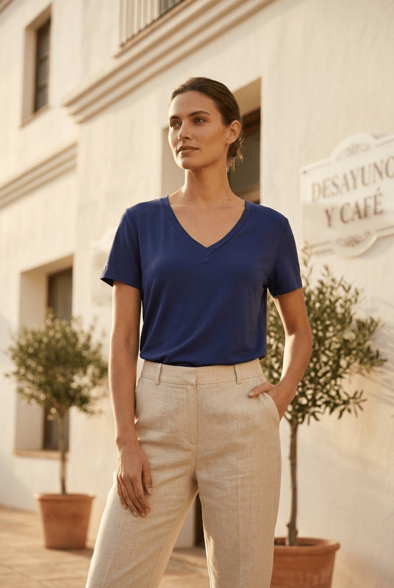 T - SHIRT MARTY NAVY - RUE MAZARINE TOP