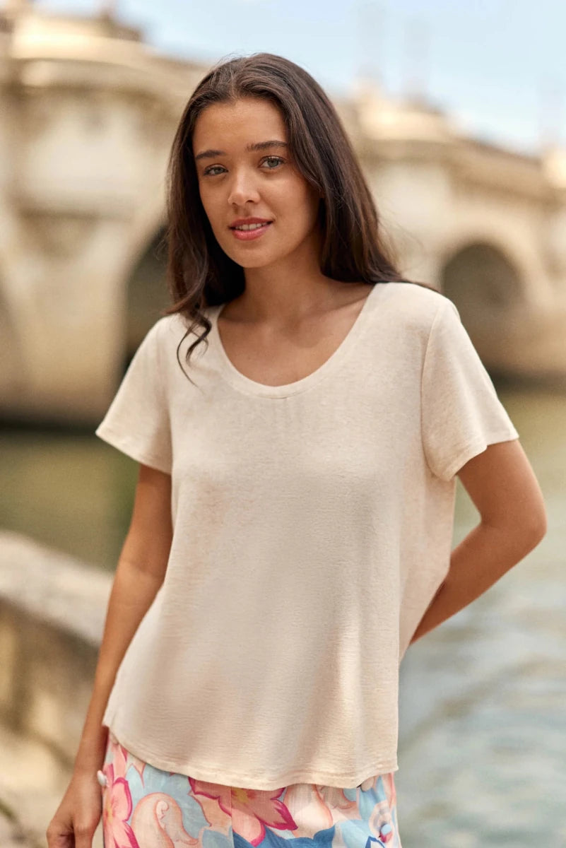 T - SHIRT TIA 13 - BEIGE - LA PETITE ETOILE T - SHIRT